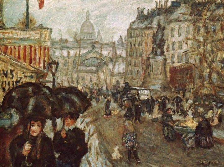 PLace Clichy et Sacr&eacute;-Coeur  par Pierre Bonnard