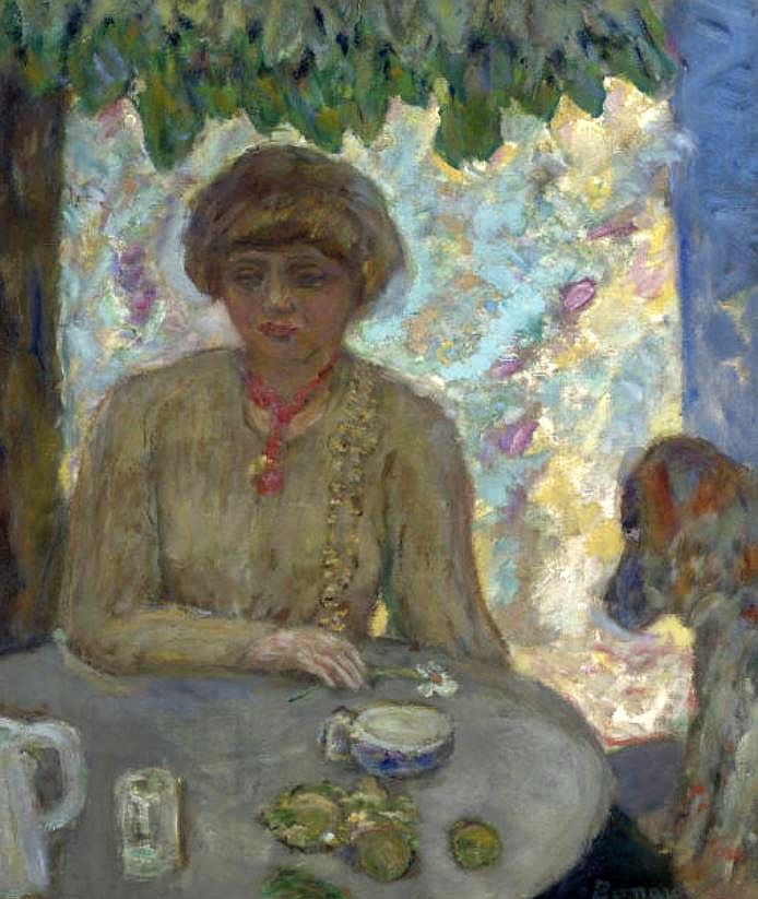 La femme au  chien par  Pierre Bonnard 