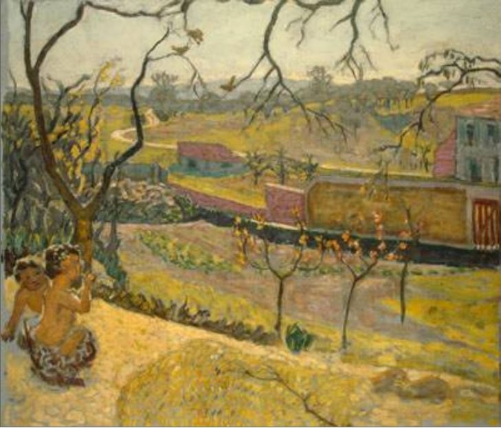 Printemps pr&eacute;coce, petits faunes  par Pierre Bonnard
