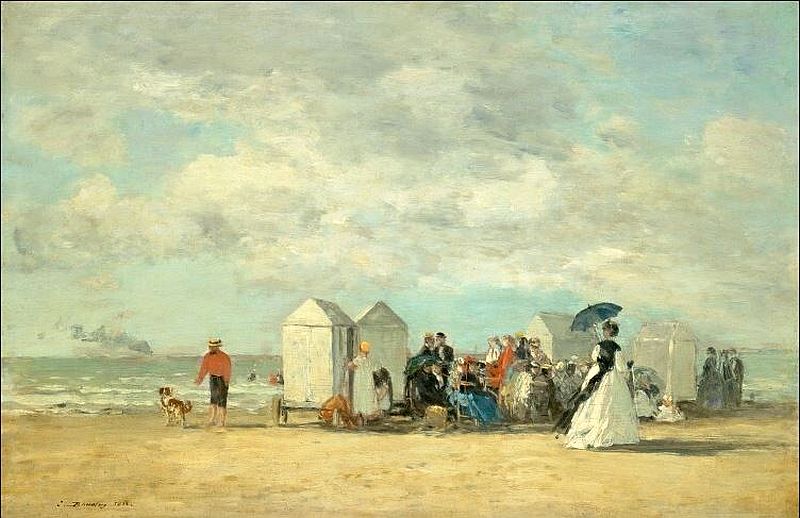 Sc&egrave;ne de place  par Eug&egrave;ne Boudin