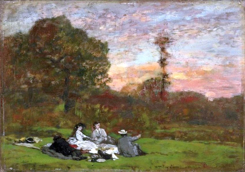 Le d&eacute;jeuner sur l'herbe par Eug&egrave;ne Boudin
