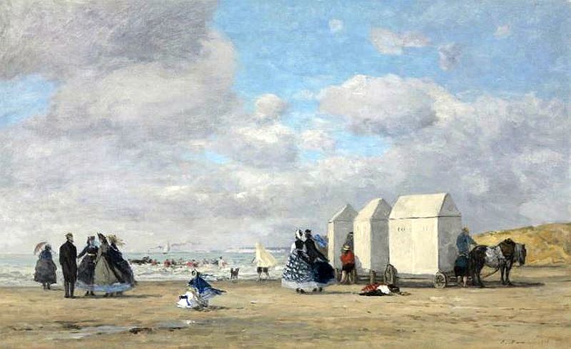 Sc&egrave;ne de plage par Eug&egrave;ne Boudin