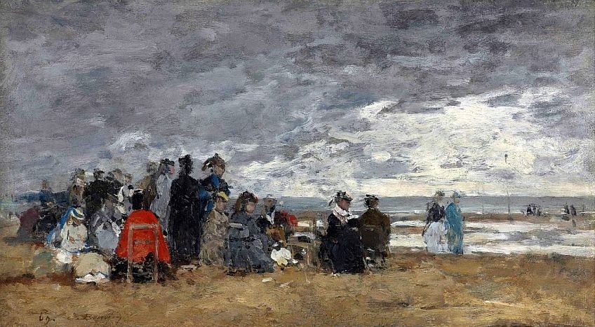 Sc&egrave;ne de plage par Eug&egrave;ne Boudin