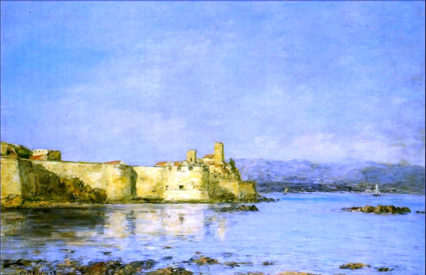 Le port d'Antibes  par Eug&egrave;ne Boudin
