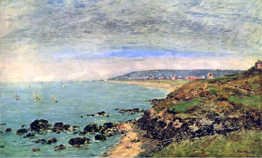 La c&ocirc;te &agrave; B&eacute;nerville  par Eug&egrave;ne Boudin