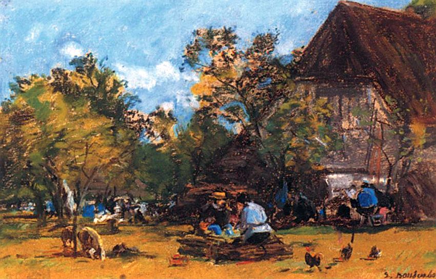La ferme St-Sim&eacute;on par Eug&egrave;ne Boudin