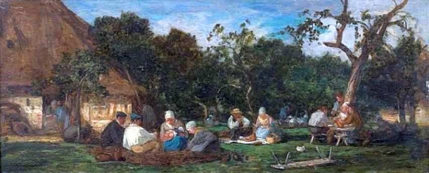 La ferme St-Sim&eacute;on  par Eug&egrave;ne Boudin