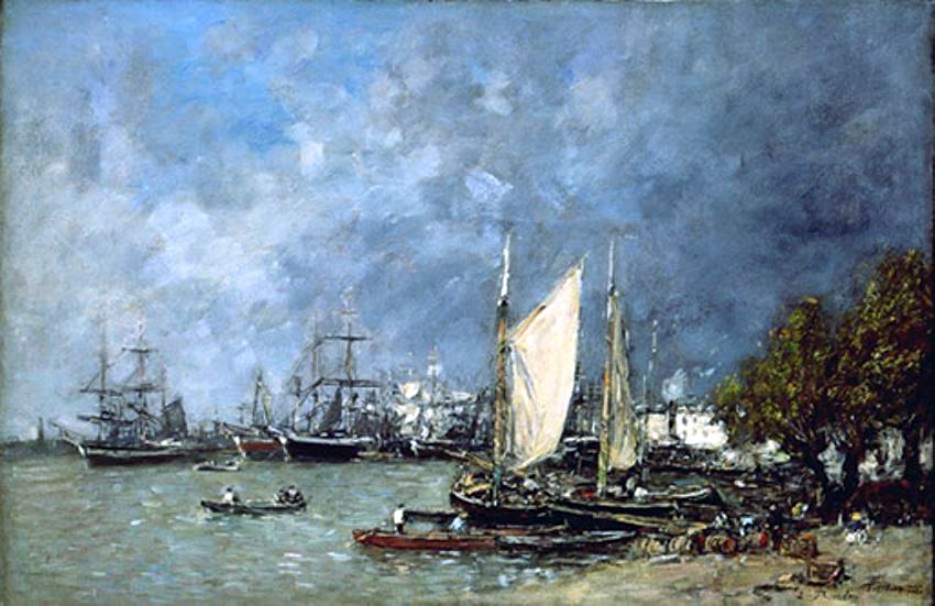 paysage &agrave; Bordeaux  par Eug&egrave;ne Boudin