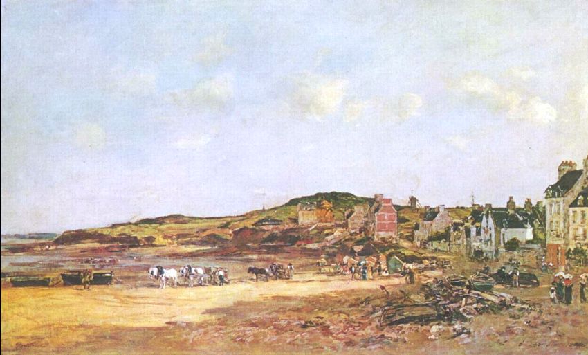 Portrieux  par Eug&egrave;ne Boudin