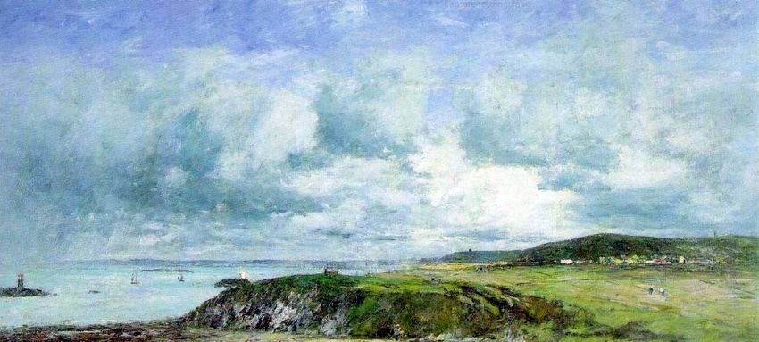 Rivage de Portrieux  par Eug&egrave;ne Boudin