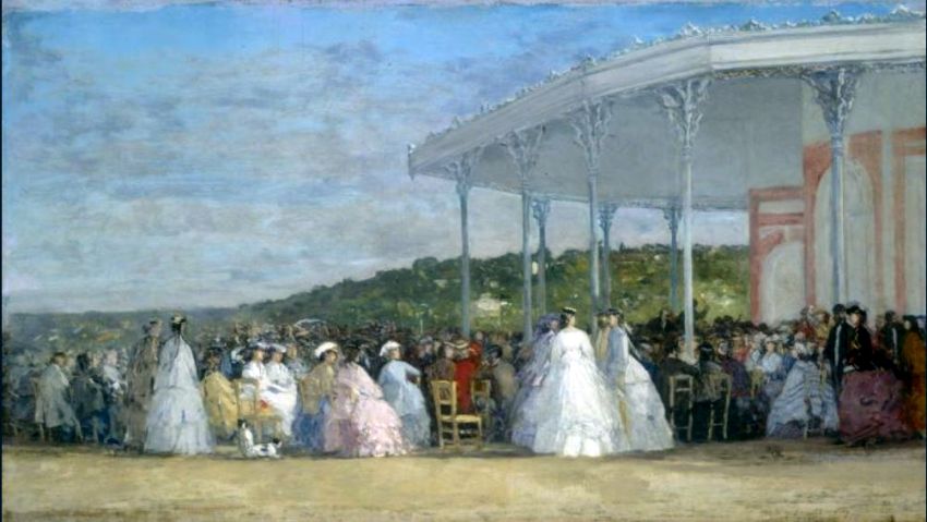 Concert au  casino de Deauville  par Eug&egrave;ne Boudin