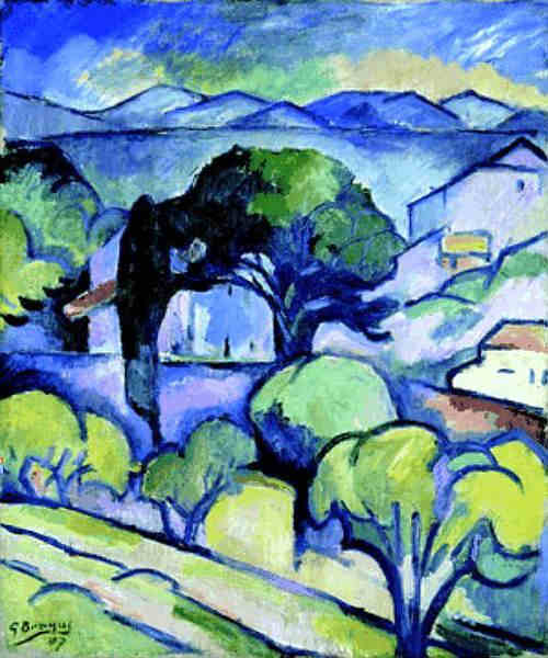 paysage de Provence &agrave;  l'Estaque par Georges Braque