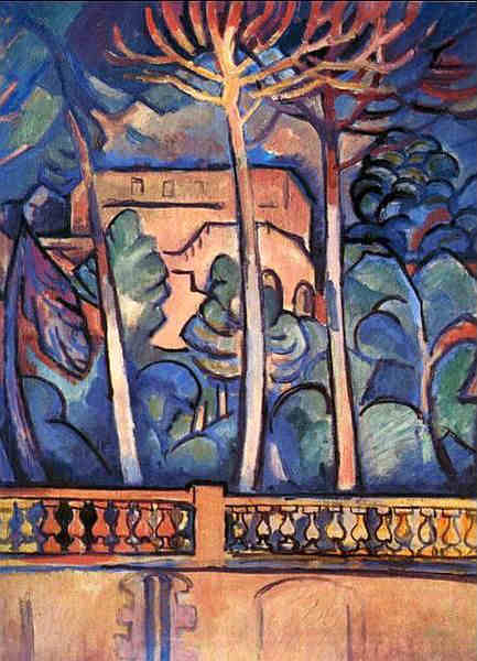 vue depuis l'hotel Mistral &agrave; l'Estaque par Georges Braque 1907