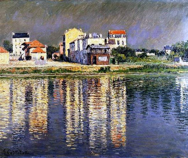 Argenteuil, rives de la Seine  par Gustave Caillebotte