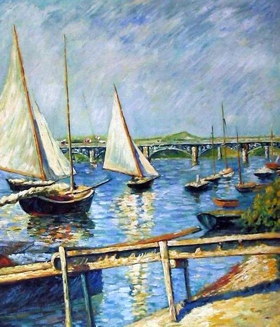 Argenteuil, voiliers par Gustave Caillebotte