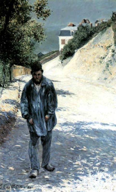 Le p&egrave;re Magloire sur le chemin de St-Clair &agrave; Etretat