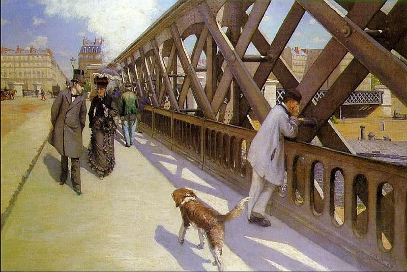 Le Pont de l'Europe  par Gustave Caillebotte