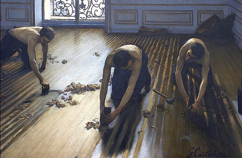 Les raboteurs de parquet  par Gustave Caillebotte
