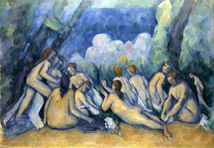 Les  baigneuses par Paul C&eacute;zanne