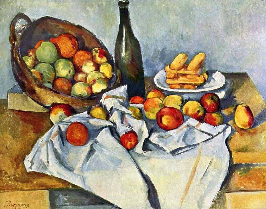 Le pannier de pommes par Paul C&eacute;zanne