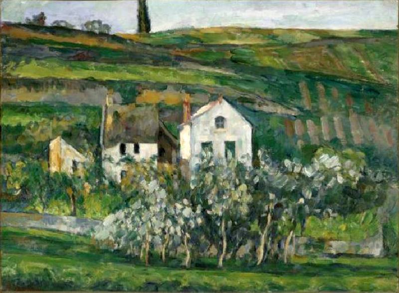 Petites maisons pr&egrave;s de  Pontoise par Paul C&eacute;zanne