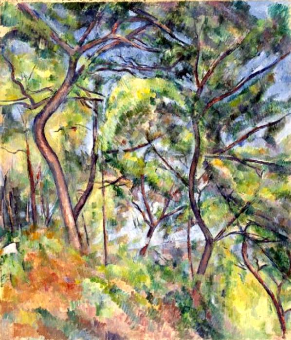 Sous-bois par Paul C&eacute;zanne