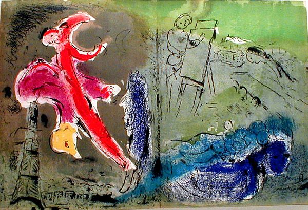 Vision de Paris  par Marc  Chagall