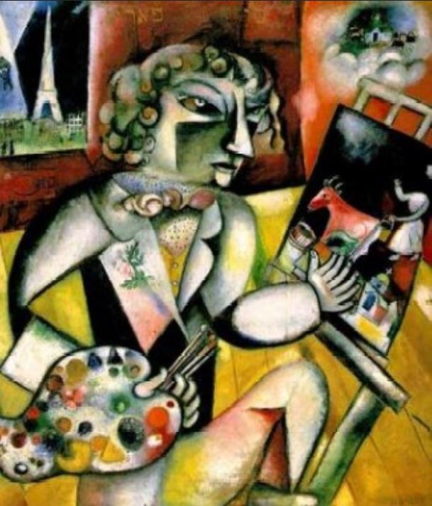 Autoportrait aux  7  doigts par Marc Chagall