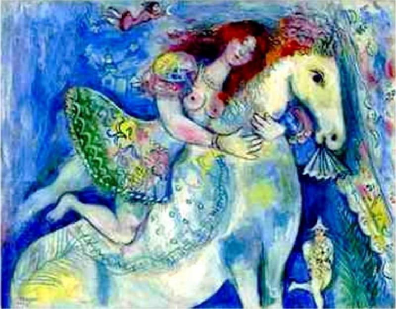l'&eacute;cuy&egrave;re ou danseuse au cirque par Marc Chagall 