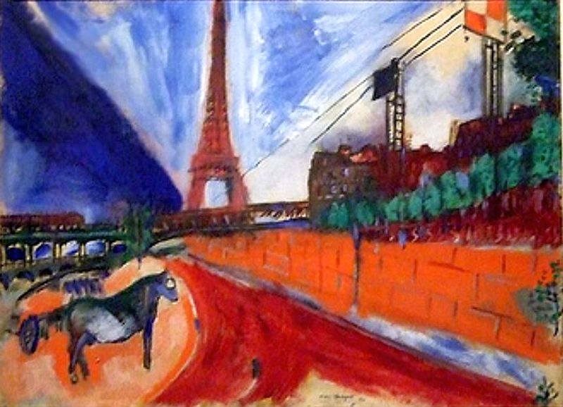 La Tour Eiffel par Marc Chagall 