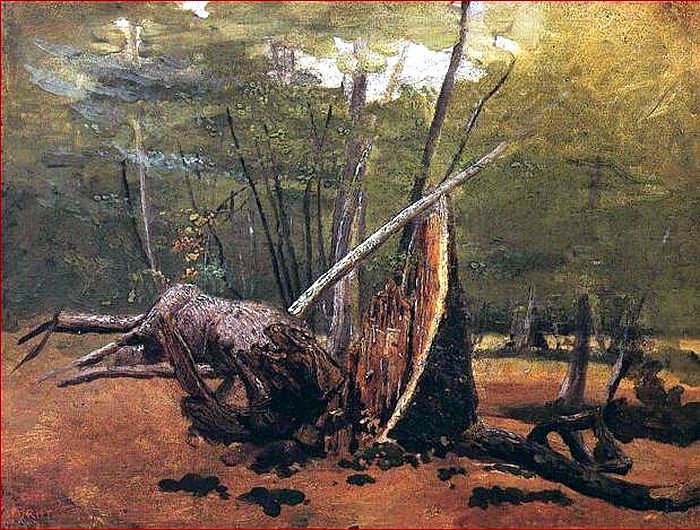Barbizon,   trop d'arbre en for&ecirc;t  par Camille Corot