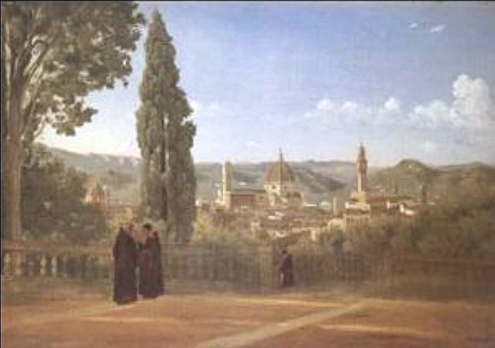 Florence vue des jardins de Bomboli par Camille Corot