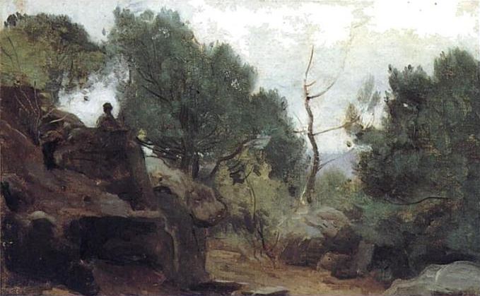 Fontainebleau, vall&eacute;e de la Solle  par Camille Corot