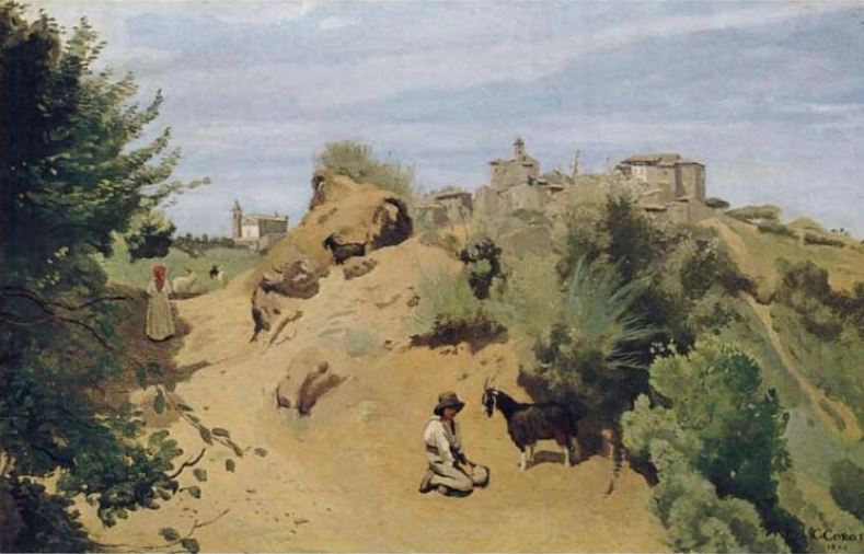 Le chevrier de Genzano  par Camille Corot