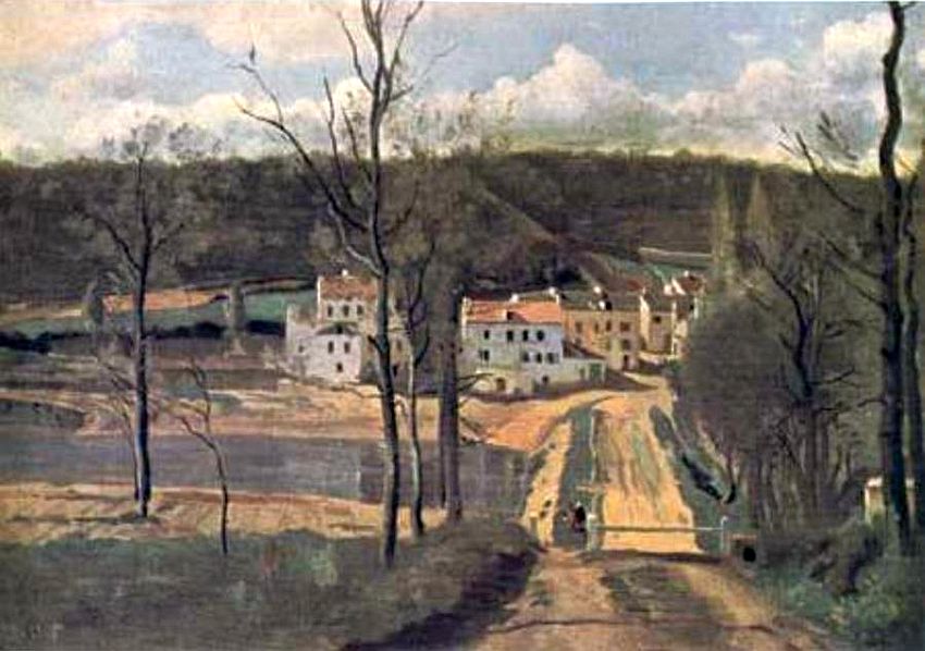 Les maisons Cabassud &agrave; Ville d'Avray  par Camille Corot