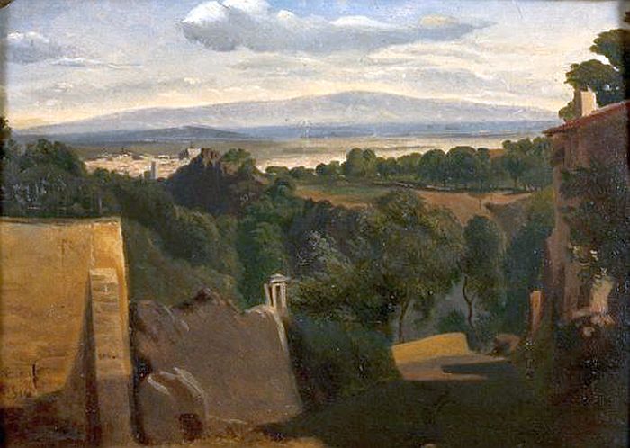 paysage de la campagne romaine  par Camille Corot