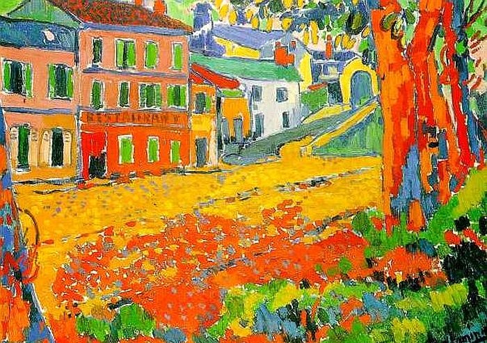 Restaurant de la machine &agrave; Bougival par Maurice de Vlaminck