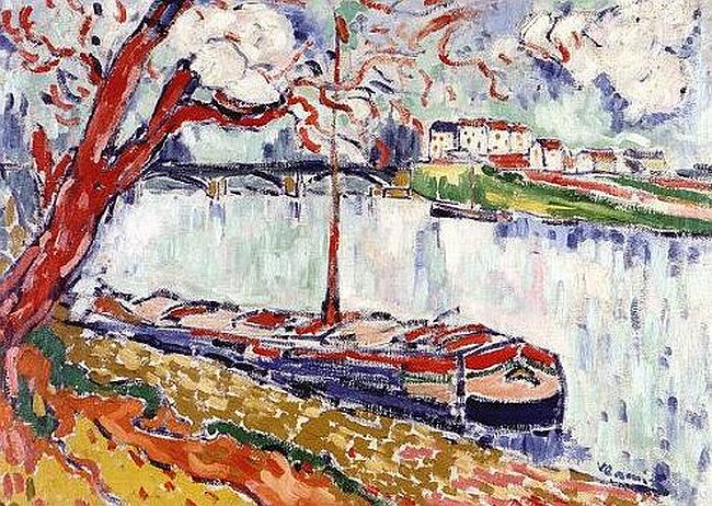 Le Peck, chaland sur la Seine par Maurice de Vlaminck