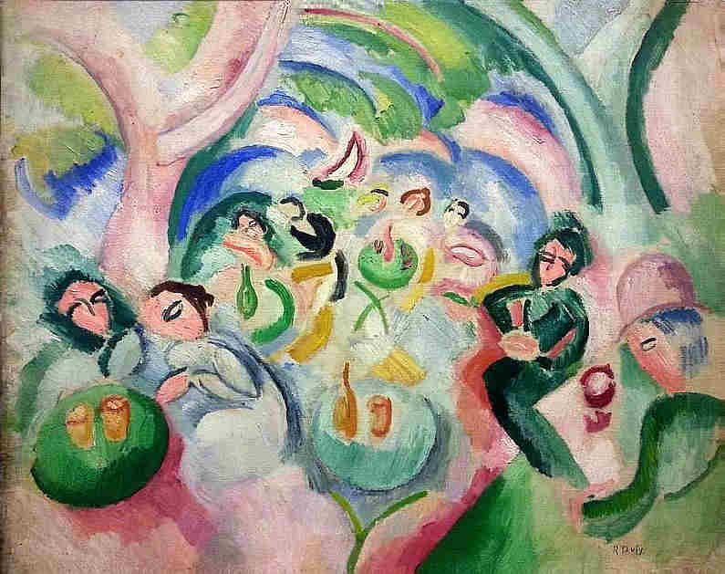 Ap&eacute;ritif &agrave; l'Estaque  par Roul Dufy
