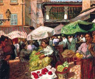 March&eacute; &agrave; Marseille  par Roul Dufy