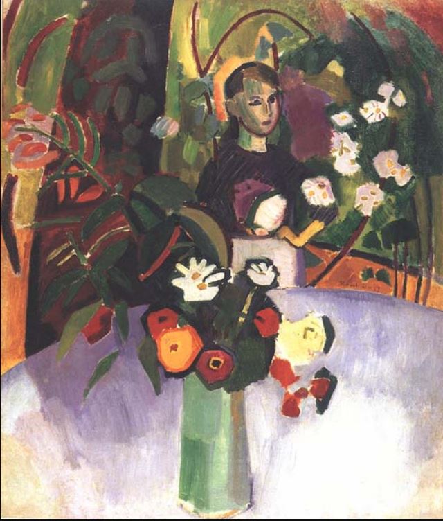 Jeanne dans les fleurs  par Roul Dufy