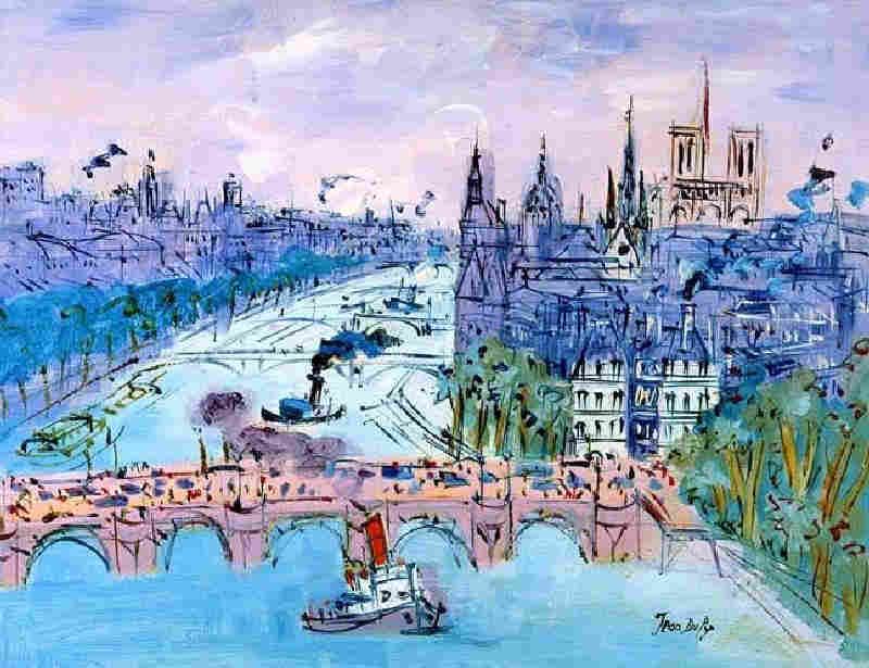 Pont Neuf Paris par Jean Dufy