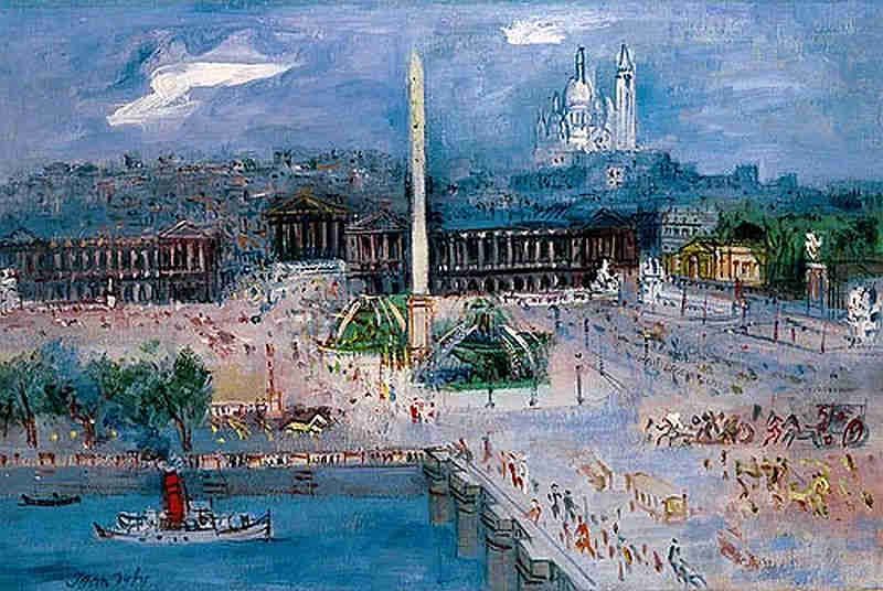 Place de la Concorde par Jean Dufy