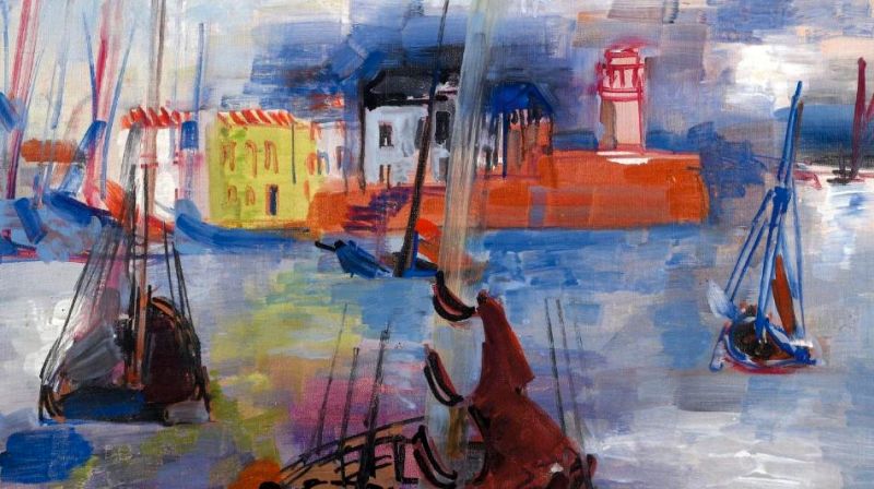 Port de l'&icirc;le d'Yeu  par Jean Dufy
