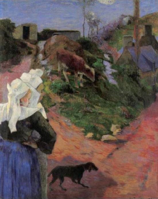 Bretonnes et veau  par Paul Gauguin