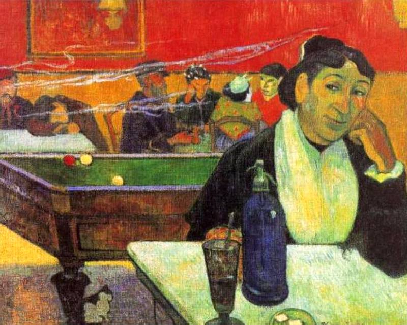 Caf&eacute; &agrave; Arles  par Paul Gauguin