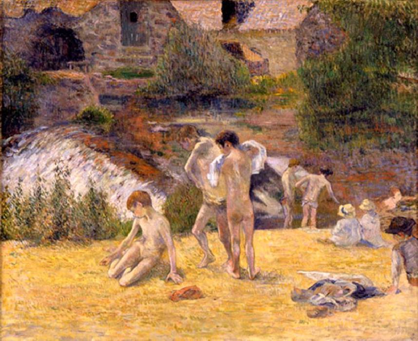 Jeunes bretons au bain  par Paul Gauguin