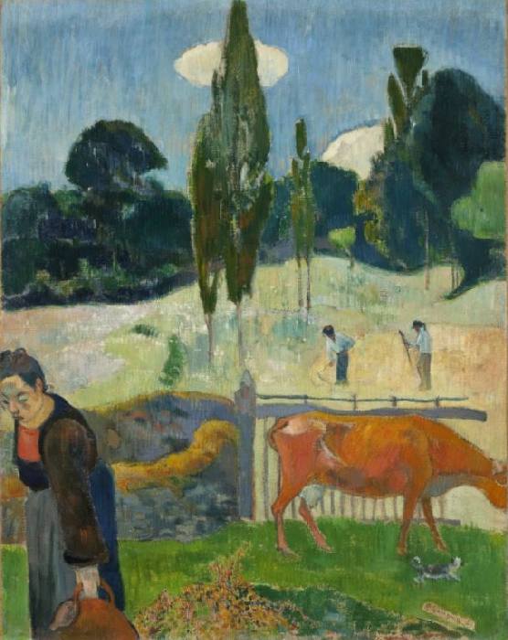 La vache  rouge  par Paul Gauguin