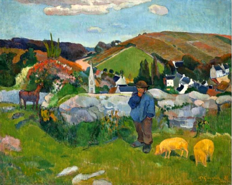 Le porcher  par Paul Gauguin