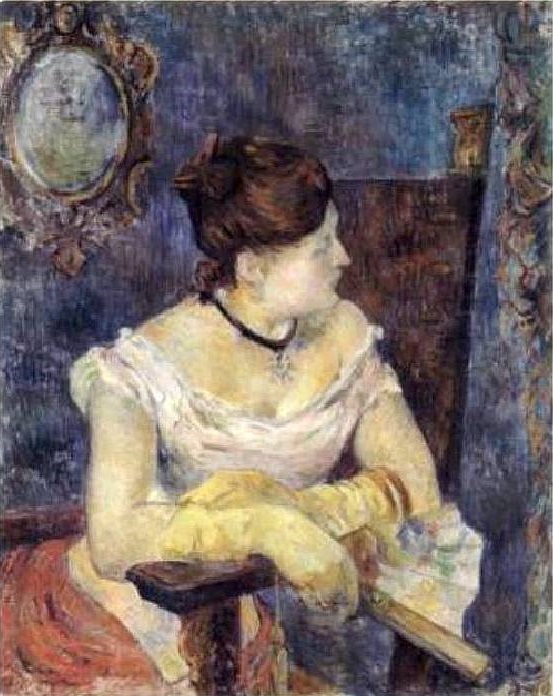 Madame Mette Gauguin en habits de soir&eacute;e  par Paul Gauguin